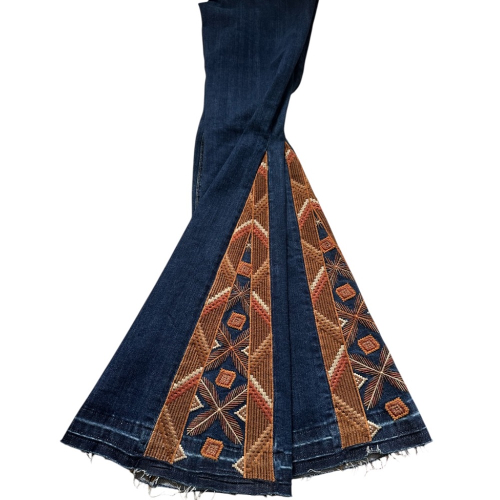 FP Driftwood Embroidered Flare Jeans - Picture 5 of 12